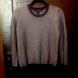 French connection navy and white sweater